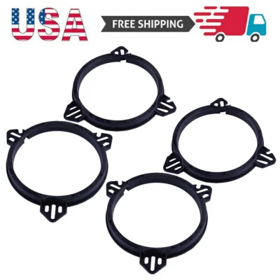 4PCS Rings Fit Subaru Impreza Forester 6.5" Rear Door Speaker Adapter Spacer US - Image 1 of 4
