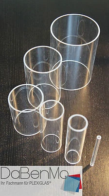 RÖHM (49,40/lfm) Acrylglas / PLEXIGLAS® klarRohr Ø 110/104mm Länge 100mm-1200mm Rohre
