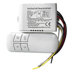 3 Way ON/OFF AC220V 315MHz Wireless Receiver Lamp Light RF Remote Control Switch - Picture 1 of 8