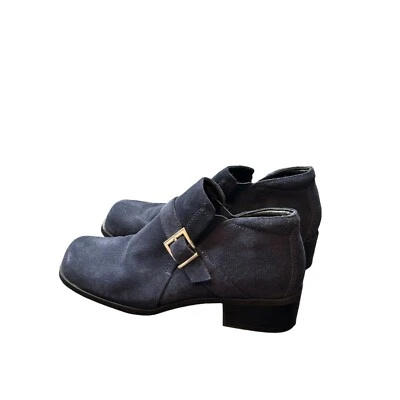 Markon Women's Suede Ankle Boots With Buckle Detail - Size M - Image 1 of 4