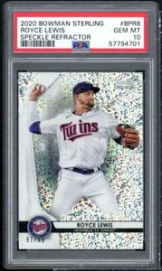 Royce Lewis Card 2020 Bowman Sterling Speckle Refractor #BPR-8 PSA 10