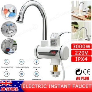 Electric 360° Fast Instant Cold Hot Water Tap Faucet Heater Safe Home Kitchen Oz - Picture 1 of 12