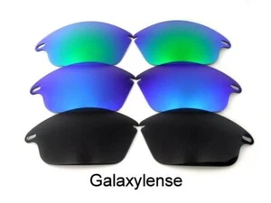 Galaxy Replacement Lens For Oakley Fast Jacket Sunglasses Black/Blue/Green - Picture 1 of 5
