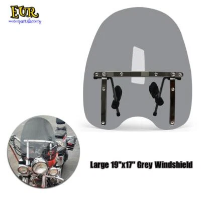 Parabrisas grande 19"x17" gris para Honda Magna Shadow Spirit Sabre 600 750 1100 Foto 1 de 4