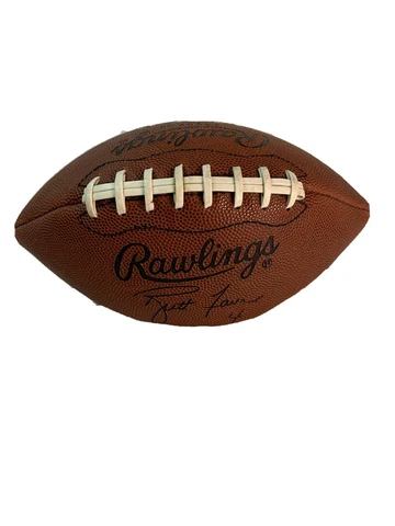 BRETT FAVRE FOOTBALL BALL RAWLINGS #4 MVP FAVRE JR AS IS GREEN BAY PACKERS QB Cover