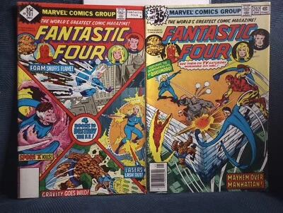 Fantastic Four #201 (1978) en estado bastante bueno/casi nuevo variante Whitman + quiosco #202 (1979) en muy buen estado  Foto 1 de 4