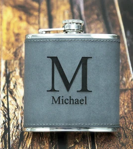 Personalised Hip Flask Monogram and Name Birthday Wedding Xmas ! - Picture 1 of 7