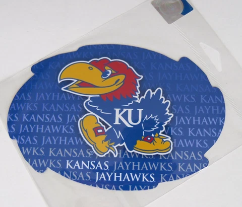 NCAA 1 Pair Kansas Jayhawks Magnets 6 7/16" Wide x 4 3/8" High Cover