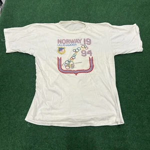 Vintage 1994 Lillehammer Norway Winter Olympic Games T-Shirt - Picture 1 of 10