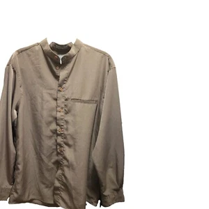 Elliott Shirt Made In Korea Long Sleeves Taupe Mens Medium - Picture 1 of 7