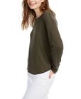 Fame Women's Cut Out Ribbed Sweater Green Size Large