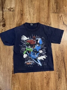 Power Rangers Kids Short Sleeve Tshirt Navy Blue Vintage - Picture 1 of 8