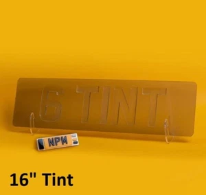 1x 16" 399mm 6 Digit Tint Short Number Plate WET Acrylic Plastic Material TINTED - Picture 1 of 12