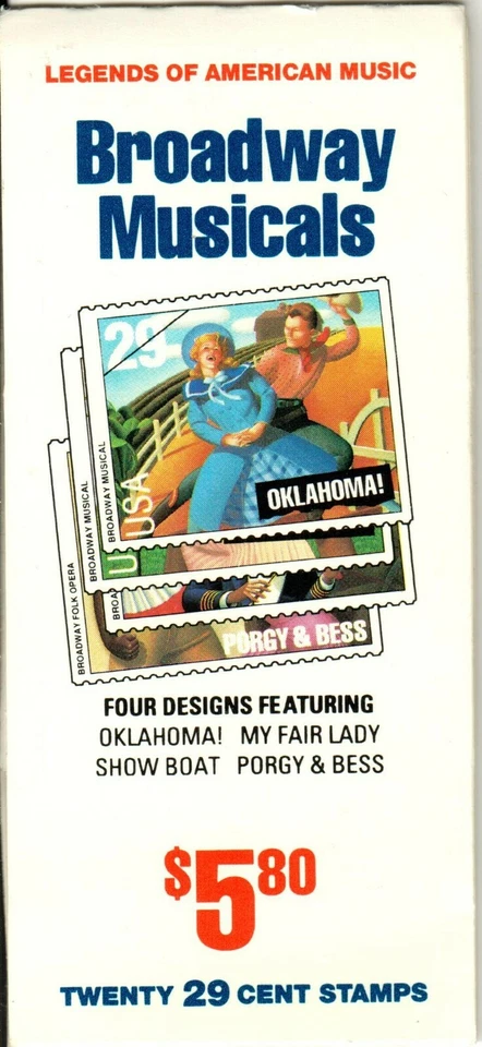 Scott BK209 2767-2770 29¢ Broadway Musicals UnopenedMNH Free Shipping in the USA - Image 1 of 1