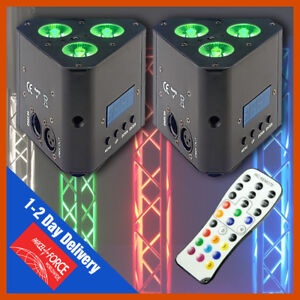 2 x Stagg LED Stage Lighting Tri Truss Warmer Par Lights RGBW Uplighters