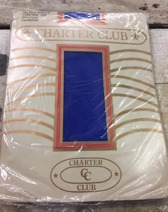 CHARTER CLUB Blue Size C Pantyhose Stockings Macy's Nylon 1988 NIP Bright! - Picture 1 of 5