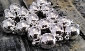 Brass Magnetic Clasp, Silver 16x10mm, 5 sets, Free postage Oz Seller - Picture 1 of 2