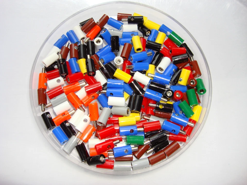 MARKENLOS 100 Modellbahn Stecker o.Muffen freie FARBWAHL für Märklin Roco Fleischmann Trix