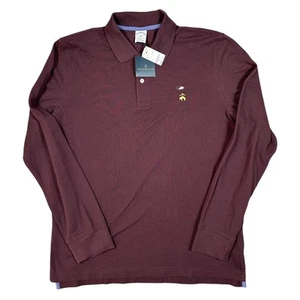 Brooks Brothers NWT Mens Size L Long Sleeve Polo Slim Fit - Picture 1 of 5