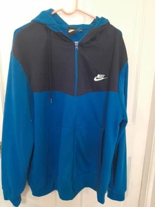Herren Nike Jacke blau mit Kapuze durchgehender Reißverschluss 3XL schöner gebrauchter Zustand - Bild 1 von 5