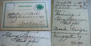 Empresario finlandés Harry SCHUAMAN (1879-1932): PK alemán UPPSALA 1904 - Imagen 1 de 6