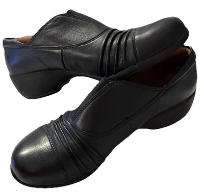 Naturalizer Women's Slip on Leather Navy Blue Loafer Wedge Comfort Shoe Size 7.5 - Image 1 of 4