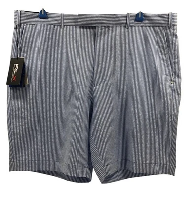 Ralph Lauren Golf Shorts Classic Fit Size 42 Stretch Blue Striped Seersucker RLX - Image 1 of 4
