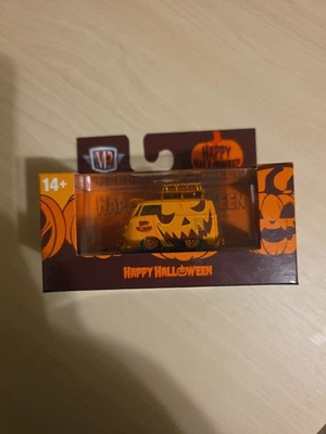 M2 Machines Happy Halloween 1960 VW Delivery Van orange Pumpkin Volkswagen Bus - Image 1 of 4