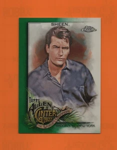 2022 Topps Allen & Ginter Chrome Green Refractor #216 Charlie Sheen 90/99 - Picture 1 of 2