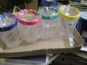 4 magic bullet blender handled cups with color rings 4 colors NEW OPEN BOX - Picture 1 of 1