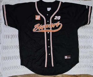 Vintage Tony Stewart Home Depot Button Baseball Jersey 2XL Embroidered NASCAR - Picture 1 of 16