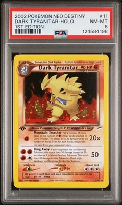 2002 POKEMON NEO DESTINY 1ST EDITION #11 DARK TYRANITAR-HOLO PSA 8 - Image 1 of 2