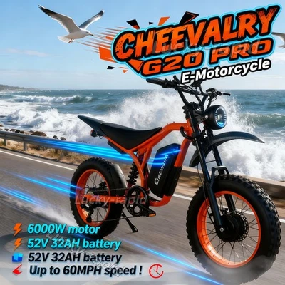 Bicicleta Eléctrica 6000W 60V 32AH E-Mountainbike 60MPH NFC Bicicleta Eléctrica para Adultos Xma Foto 1 de 4