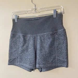 Zobha biker shorts women sz M gray polyester/spandex pockets - Picture 1 of 8