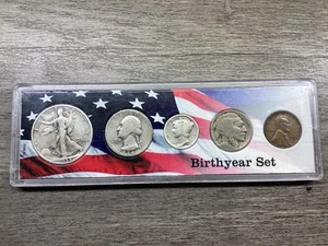 1934-Birth Year Coin Set Includes 3-90% Silver Coins-040625-40 - Picture 1 of 4