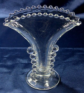 FAN VASE IMPERIAL GLASS CANDLEWICK 8 1/2" - Picture 1 of 5