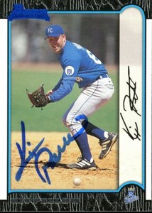 1999 Bowman KIT PELLOW Signed Card autograph AUTO ROYALS ROCKIES RAZORBACKS