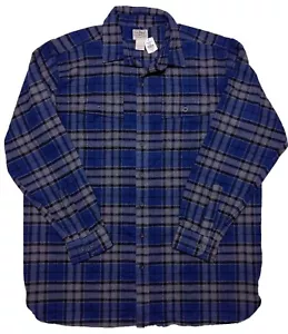 Camicia manica lunga LL BEAN camoscio flanella 277982 blu a quadri XL alta XLT ~ nuova - Foto 1 di 9