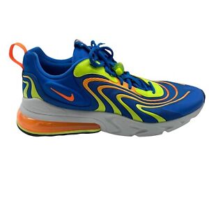 Nike Air Max 270 React ENG Shoes Total Orange Volt Platinum CD0113-401 Used Sz14