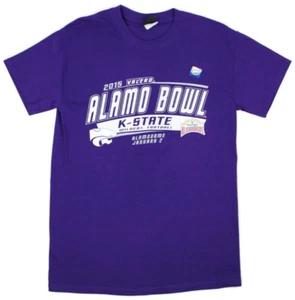 Kansas State Wildcat Football Purple T Shirt 2015 Alamo Bowl K-State Men's S NEW - Picture 1 of 11