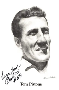 Tiger Tom Pistone Signed Superior Postcard Fathers of Racing Card Auto Racer - Picture 1 of 1