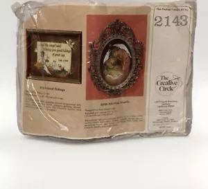 Vintage Creative Circle Embroidery Kit 2143 “Good Tidings” Bible Verse - Picture 1 of 2