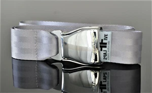 light weight Schnalle Flugzeuggürtel F5 hochglänzend thunderstorm grey - Picture 1 of 1