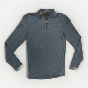 Spyder Mens Blue Active Wear Pullover 1/4 Zip Long Sleeve Shirt Medium - Picture 1 of 5