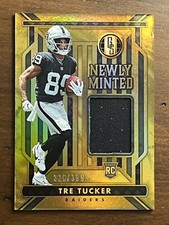🔥TRE TUCKER RC /399🔥2023 GOLD STANDARD NEWLY MINTED RC Jersey Raiders Rookie🔥