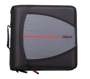 Carpeta con cremallera Case-It Mighty, junta tórica de 3" con pestañas de 5 colores, relleno expandible - Imagen 1 de 9