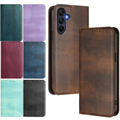 Кожаный магнитный чехол-бумажник для телефона Samsung A71 A51 A42 A22 A21S A6 Note 20 - Изображение 1 из 4