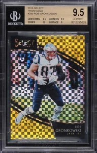 2018 SELECT FIELD LEVEL GOLD ROB GRONKOWSKI /10 #285 BGS 9.5 GEM MINT POP 1 - Picture 1 of 2