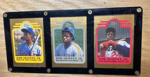 1991 Bleachers Set Of 3 23kt Gold Ken Griffey Jr Cards #’d 1127/10000
