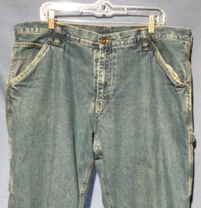 Faded Glory Red Winter Fleece Lined Carpenter Jeans in Men's Size 42x30 - Picture 1 of 3